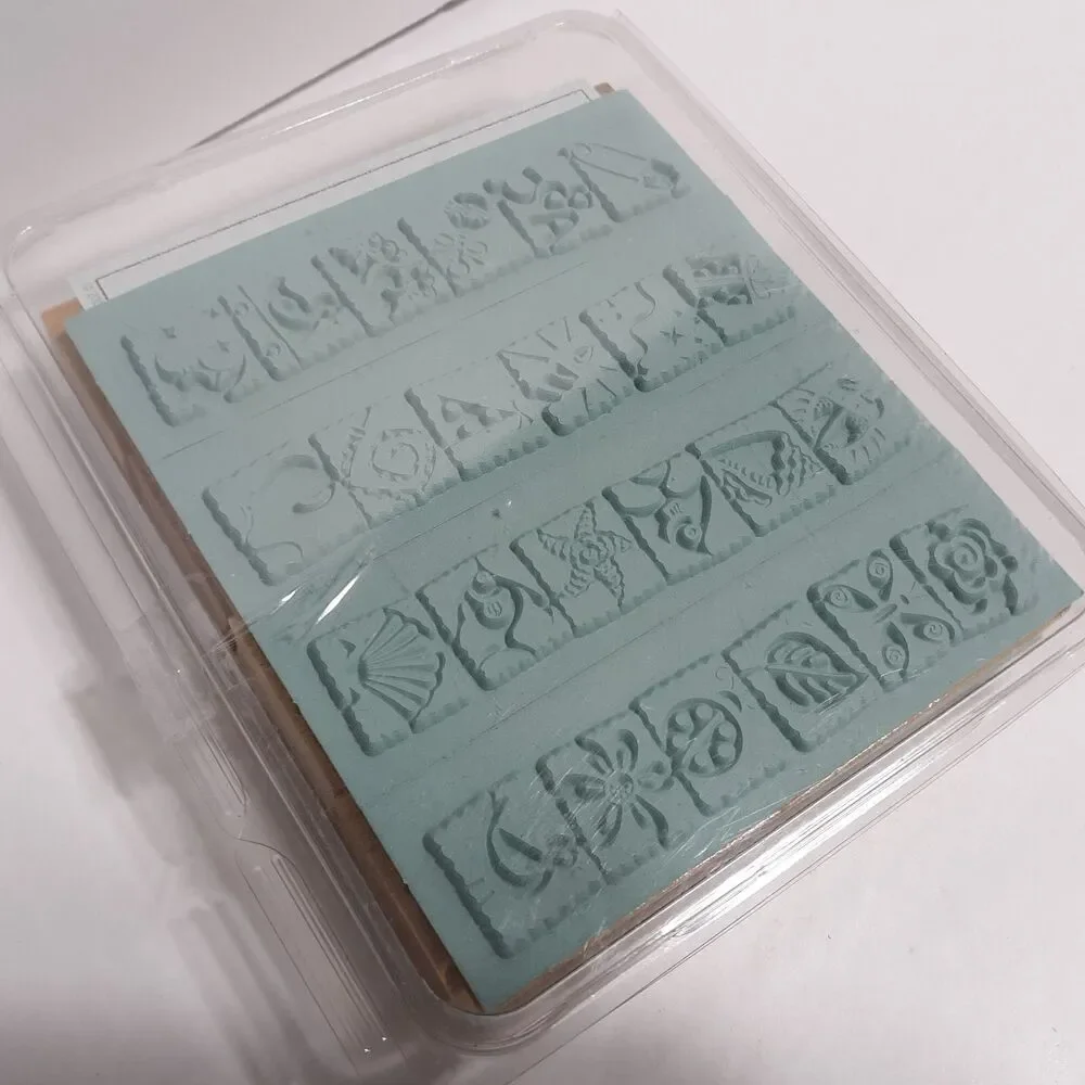 Stampin Up Bold & Bright NEW 2000 Wood Mount Stamp Set baby birthday fish flower